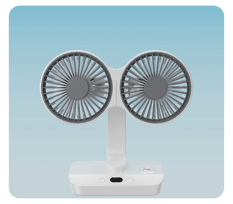 Rechargeable fan with double head | Bowlift