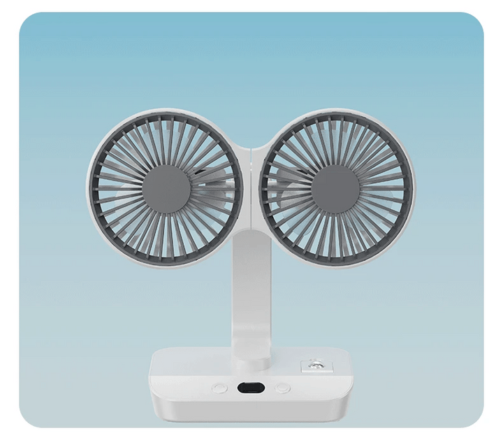 Rechargeable fan with double head | Bowlift