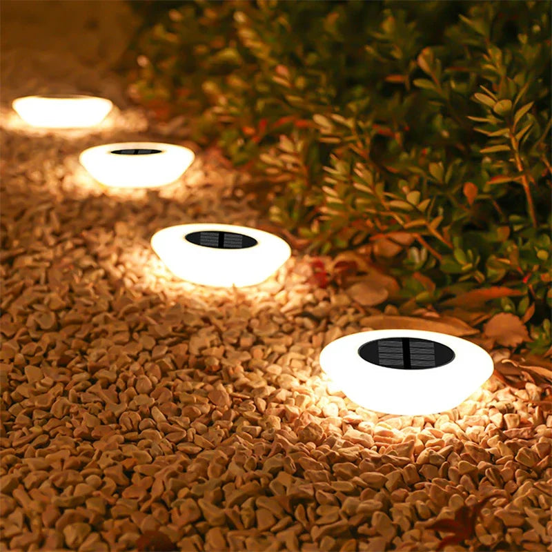 Solar Outdoor Pathway 4-Piece Lights Bowlift