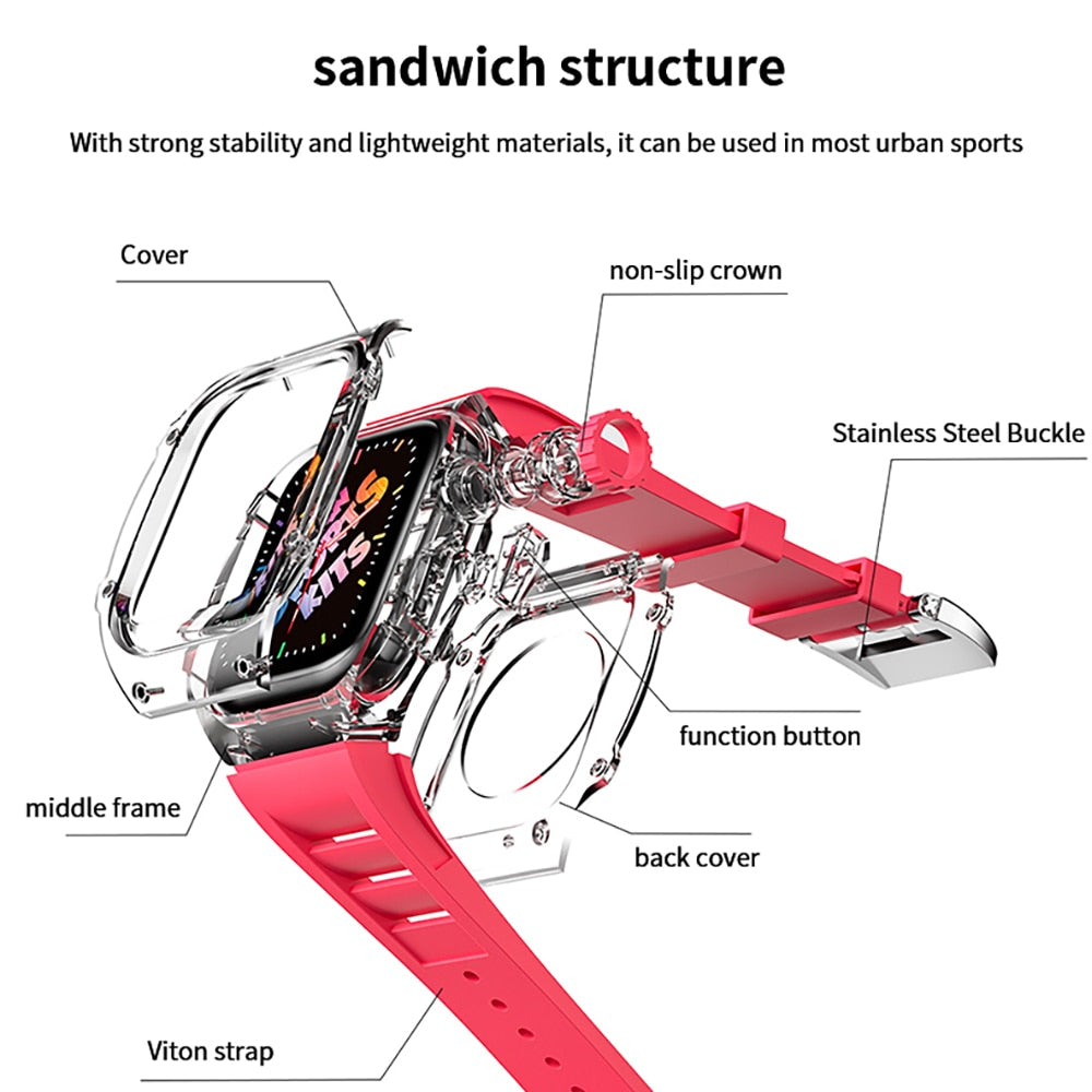 BowLift | Transparent Smart Watch Strap Mod Kit Case