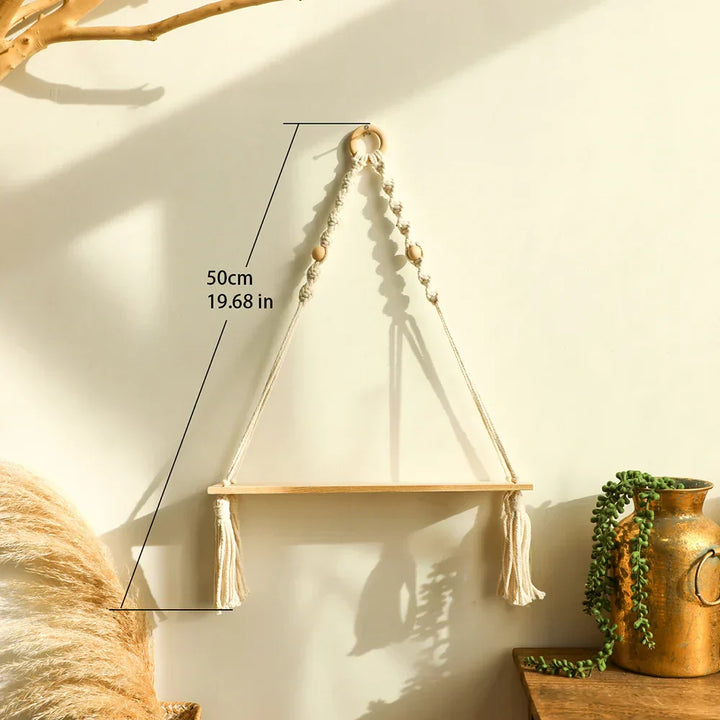 BowLift | Wall shelf – Wood – Hanging shelves – Boho home decoration – Room decoration