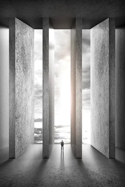 Modern Geometric Architectural Landscapes Wall Art Fine Art Canvas Prints Pictures For Studio Home Office Foyer Inspirational Art Decor | Bowlift
