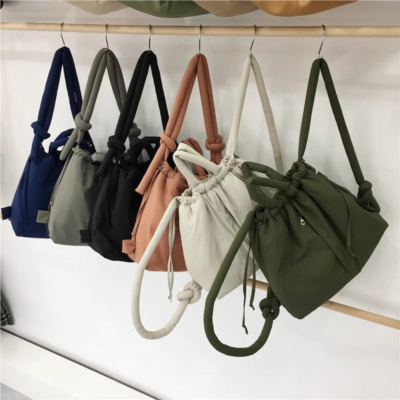 Riva Puffer Handbag – Stylish Carry Bag with Shoulder Strap | Bowlift