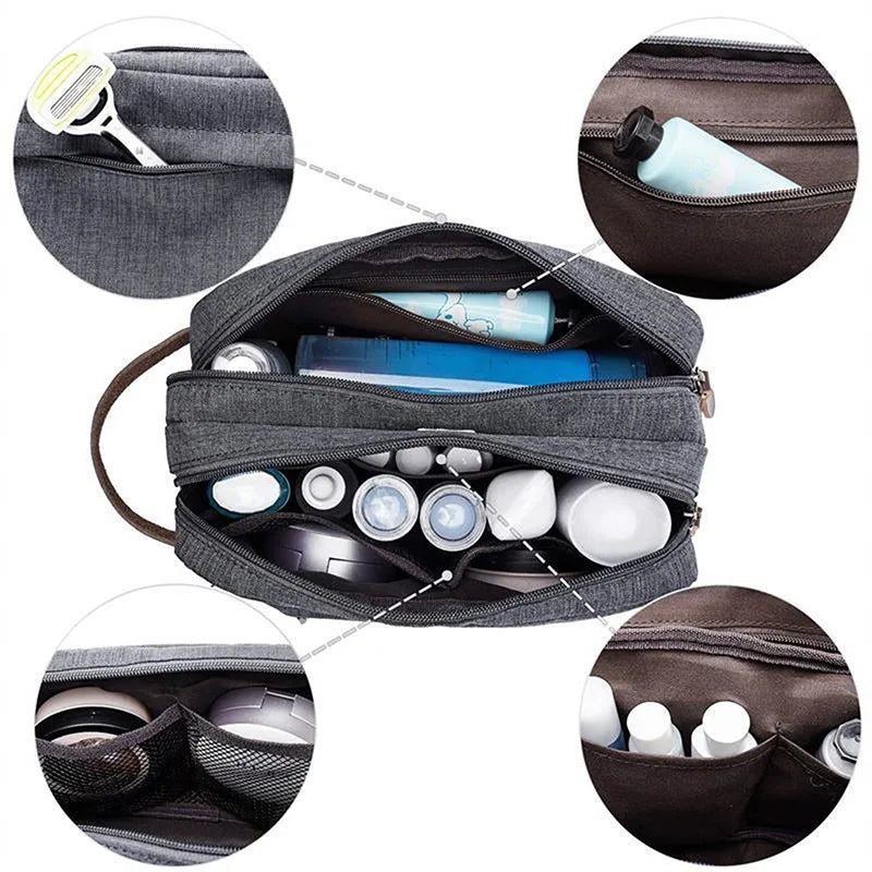 BowLift | Traveluxe Culture & Cosmetic Bag | Water Repellent | Premium Leather Handle