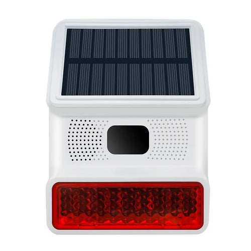 BowLift | Solar-External Siren Securon 433S | 433 MHz Wireless Alarm Module with Light & Sound | For GSM/WiFi Alarm Systems | Solar Powered & Weatherproof