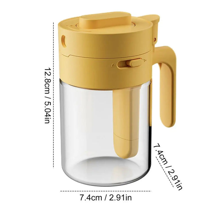 BowLift | Transparent Glass Lockable Airtight  Seasoning Jar with Spoon