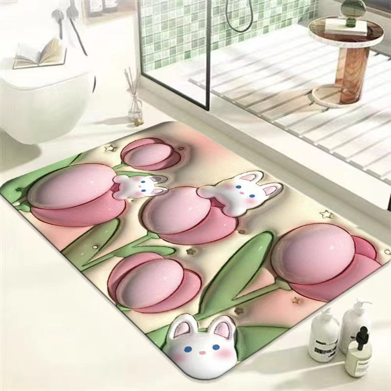 BowLift | Non-Slip Cartoon Colorful Fun Quick Water Absorbent Mat