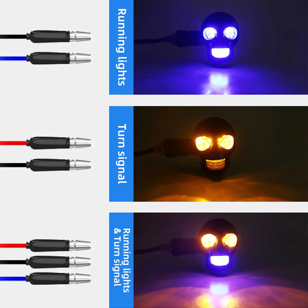 BowLift | Scary Skull LED Motorcycle Signal Indicator Light