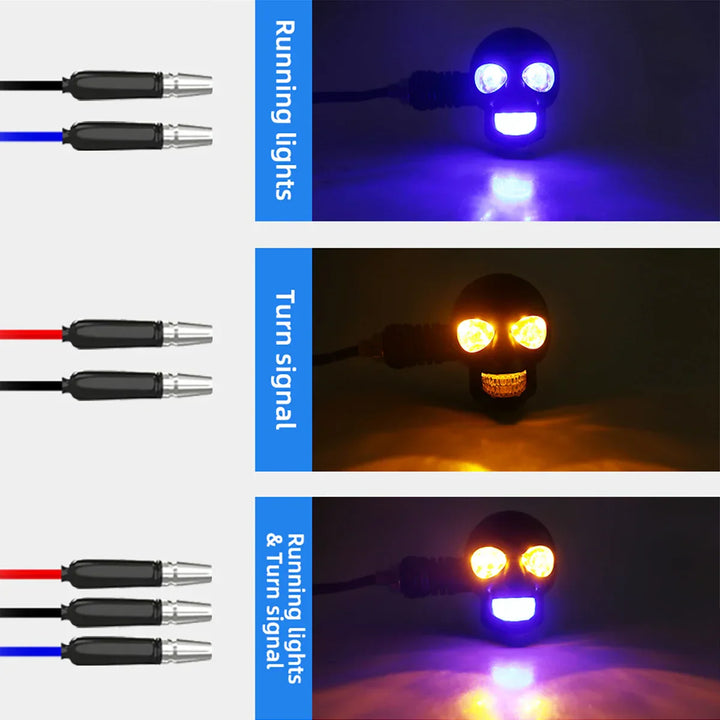BowLift | Scary Skull LED Motorcycle Signal Indicator Light