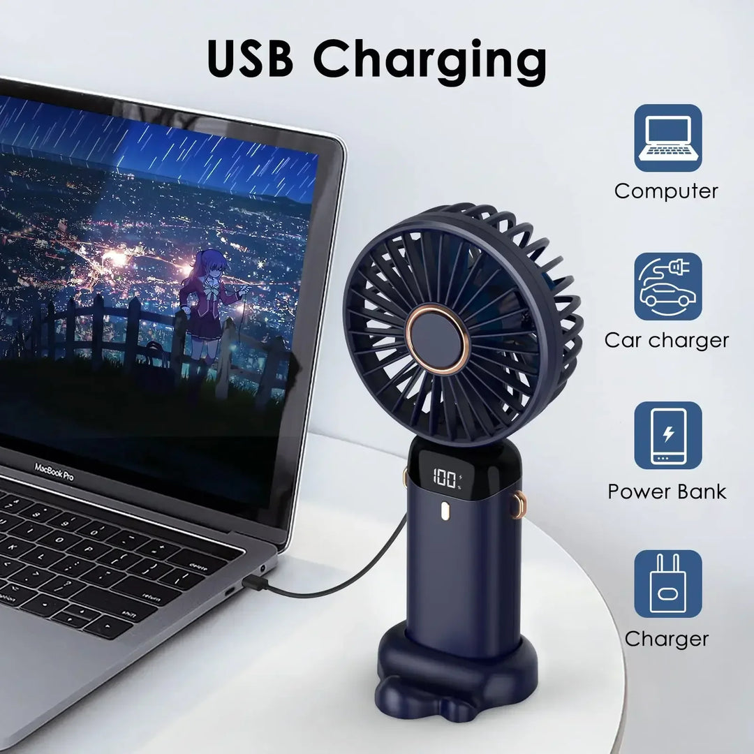 Electric Fan Portable Air Conditioner Mini Cooler Rechargeable Neck Fans for Home Free Shipping Hand Usb Conditioning Blades | Bowlift