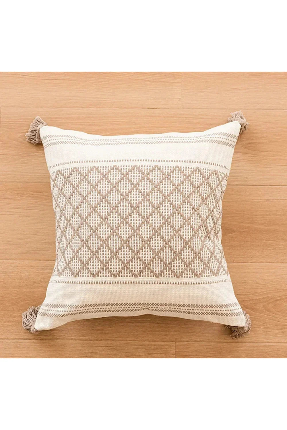 Tufted Beige Cushion Cover | Bowlift