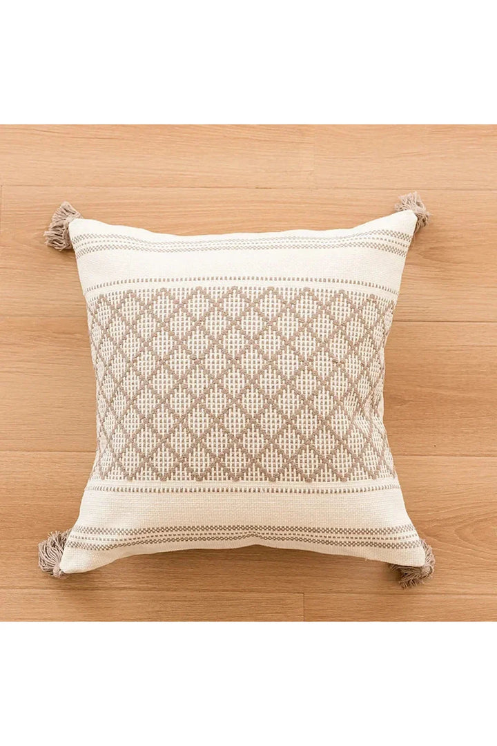 Tufted Beige Cushion Cover | Bowlift