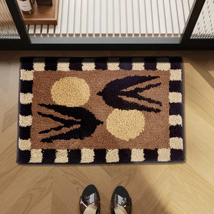 Swallowtail Fluffy Bath Mat | Bowlift