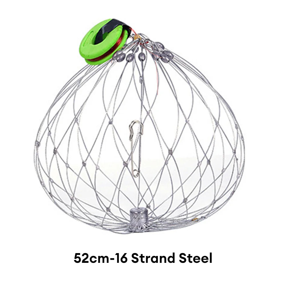 Collapsible Easy Open Trap Steel Fishing Net | Bowlift
