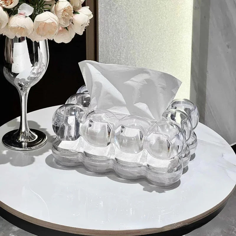 BowLift | LumiScape Tissue Box – Sculptural Acrylic Design for Modern Elegance