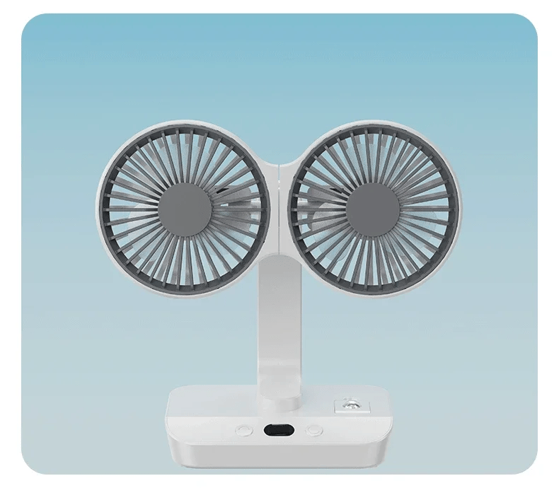BowLift | Brisano Table Fan Cordless | 8000mAh Battery | 90° Adjustable & 4-Speed Wind | LED Display & USB Charging
