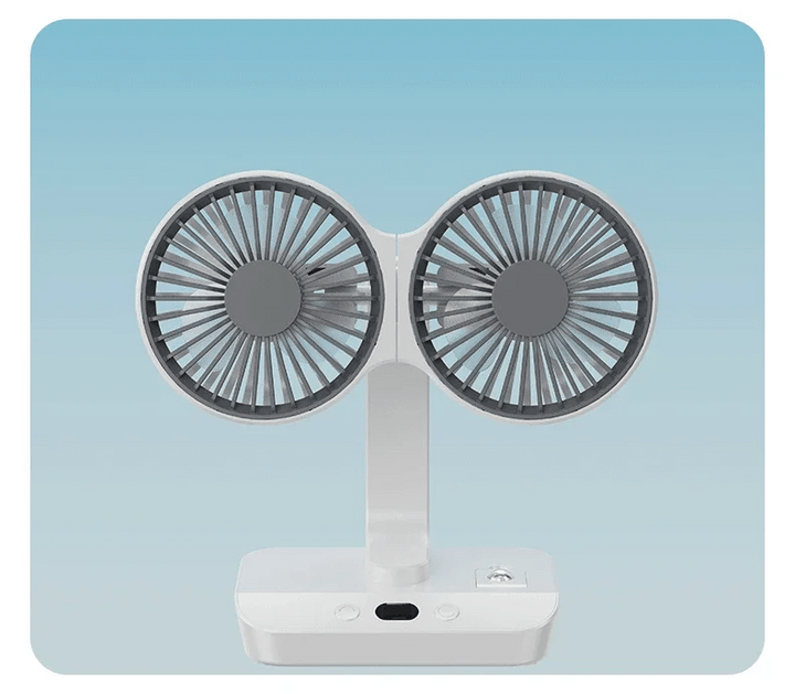 BowLift | Brisano Table Fan Cordless | 8000mAh Battery | 90° Adjustable & 4-Speed Wind | LED Display & USB Charging