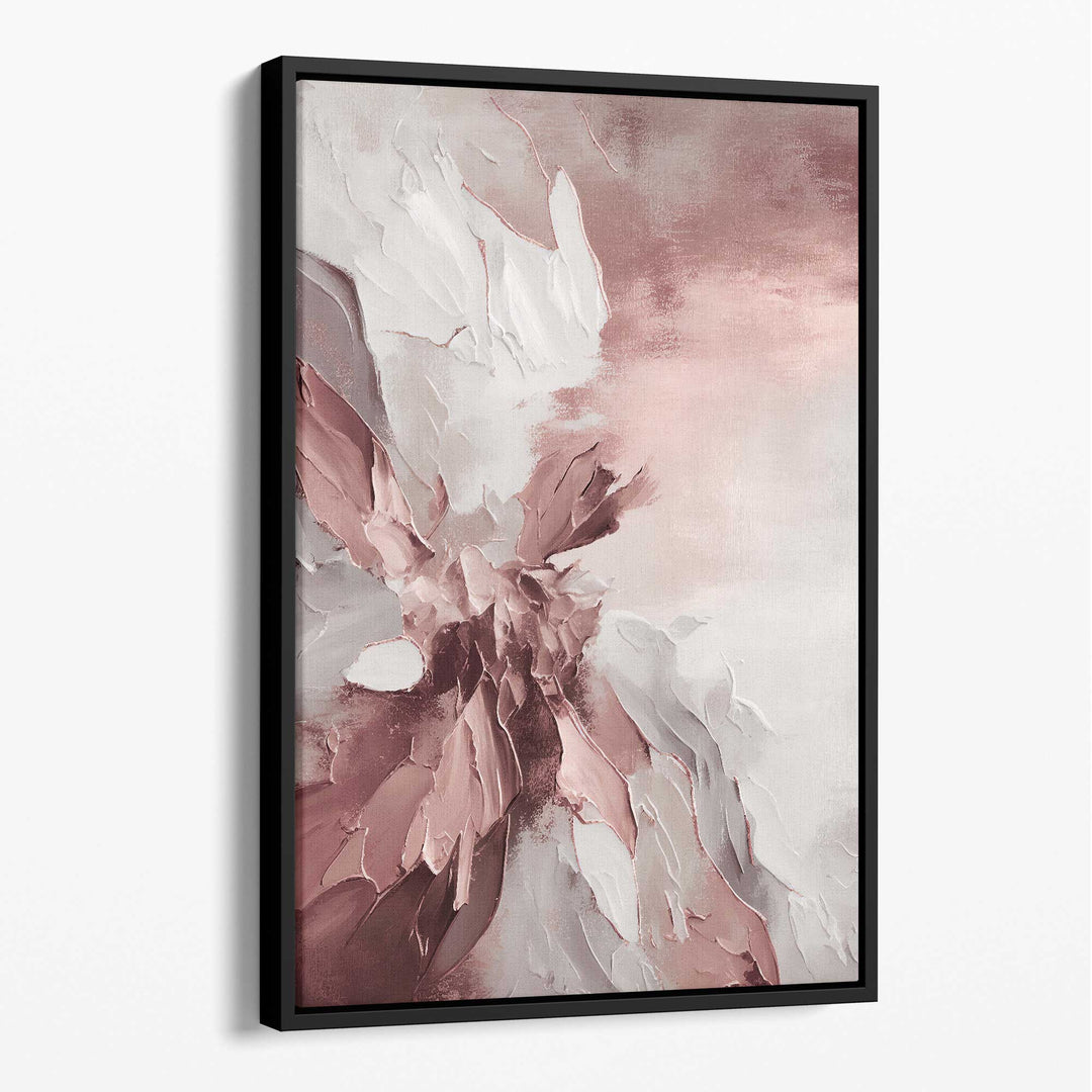 Abstract Pink and White Canvas Wall Art Color Stripes No. 3 | Bowlift