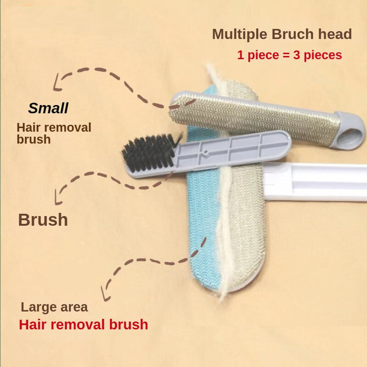 3in1 Pet Hair Lint Remover Window Cleaner Brush | Bowlift