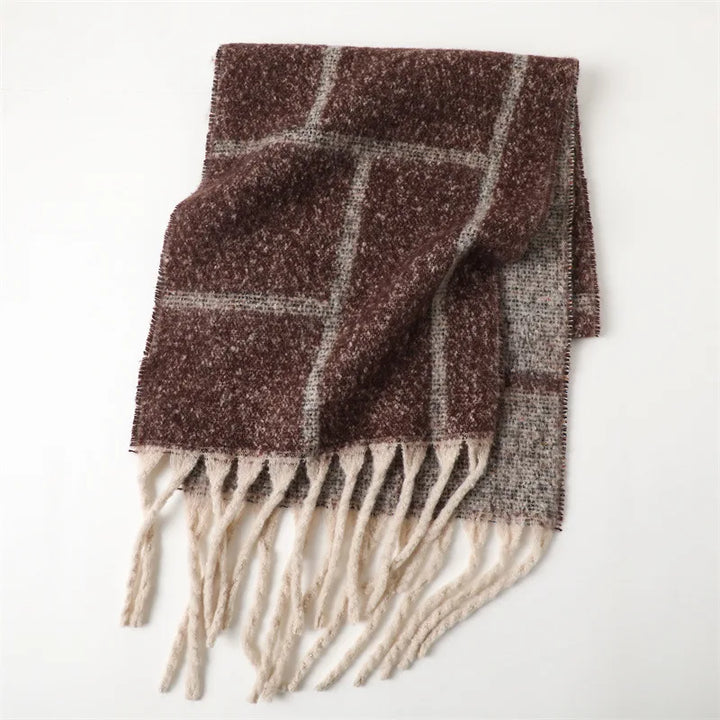 BowLift | CashmiraLux | Women's Winter Scarf & Stole | Cashmere-Pashmina Mix | 220×42 cm | With Fringes
