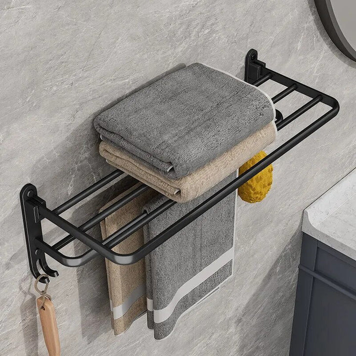 BowLift | Elegant Life Space-Saving Foldable Aluminum Towel Rack