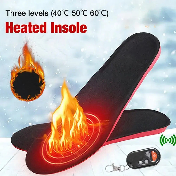 BowLift | Rechargeable Heated Insoles WarmStep Pro | Rechargeable with Remote Control | 3 Heat Levels | Trim-to-Fit | Electric Foot Warmers for Winter & Outdoor