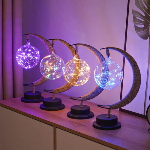 BowLift | Celunara Moonlight Lamp Half Moon Design | LED in 3 Colors | 26.5×17×10 cm | Wireless with Battery Operation