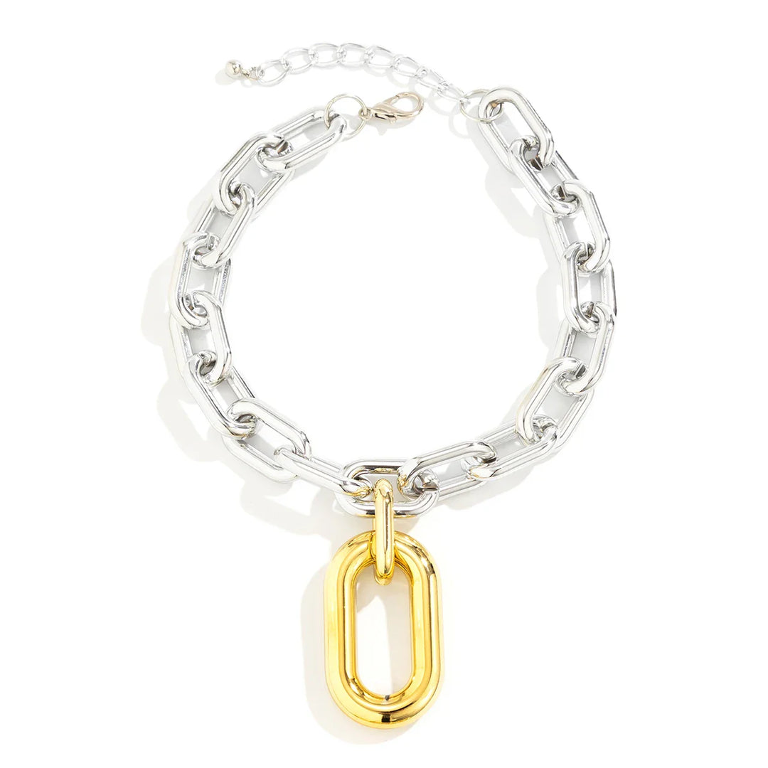 BowLift | Chunky Two Tone Paperclip Bold Necklace