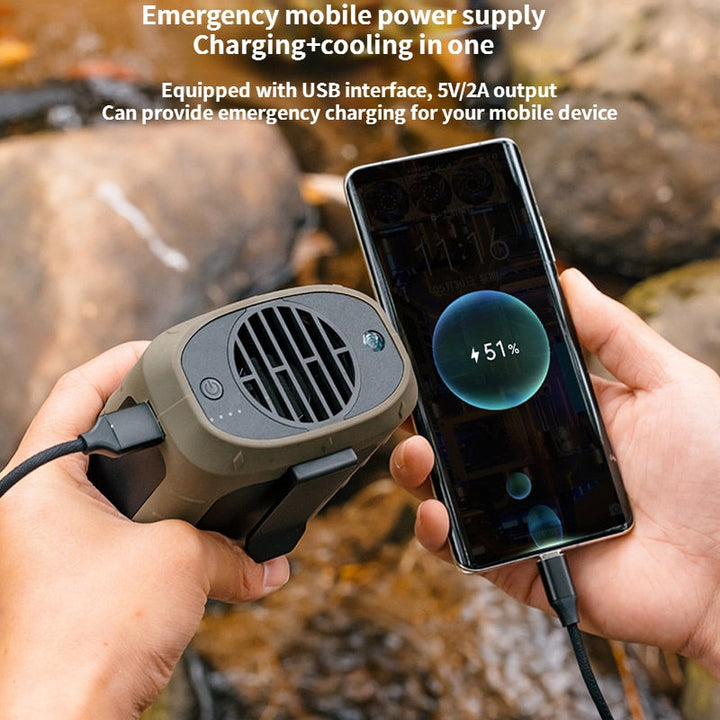 BowLift | Camping Rechargeable Neck Fan Power Bank