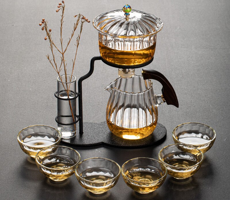 BowLift | Nature Leaf Magnetic Semi-Automatic Tea Set