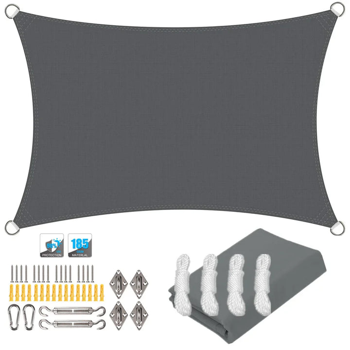 BowLift | Waterproof Rectangular Sun Shade Sail with UV Protection & Mounting Kits – ShadeGuard