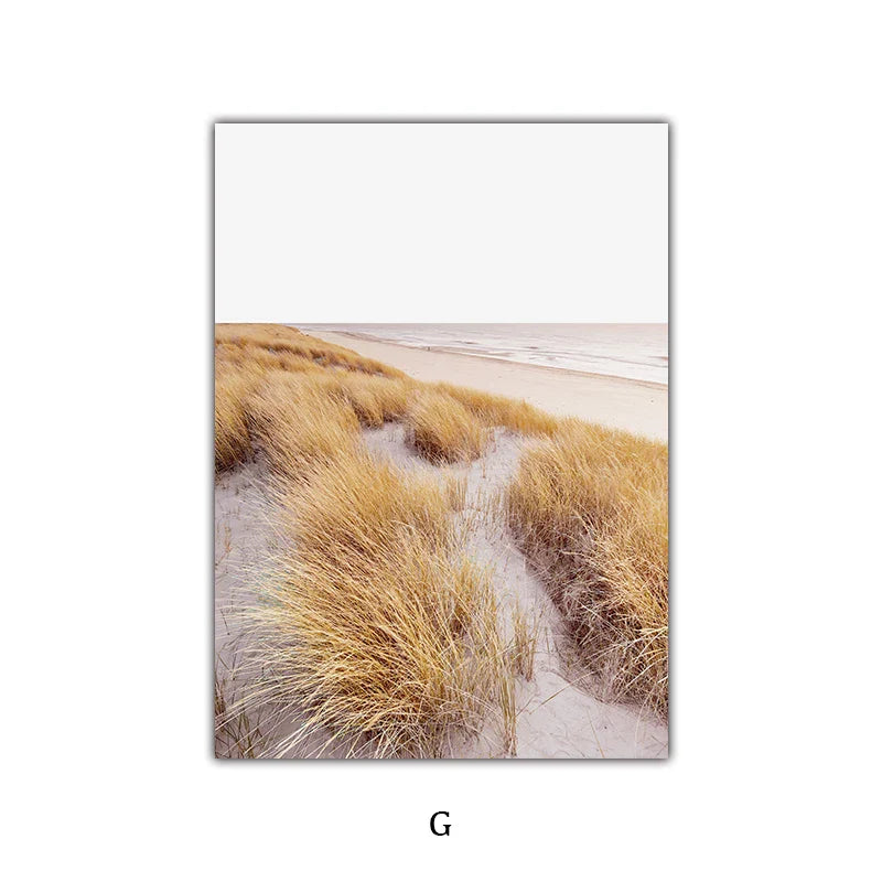 Simple Nature Floral Landscape Gallery Wall Art Fine Art Canvas Prints Minimalist Nordic Pictures For Living Room Scandinavian Home Decor | Bowlift