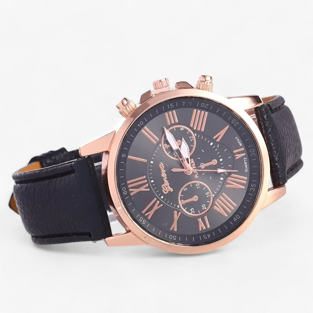 BowLift | Camille Womens Waterproof Leather Strap Watch 42mm