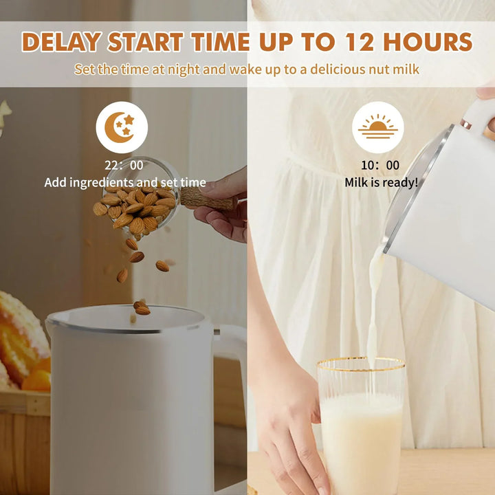 BowLift | PlantPure Plant Milk Maker 8-in-1 | For Nut, Oat & Soy Milk | 1000 ml Capacity | BPA-free