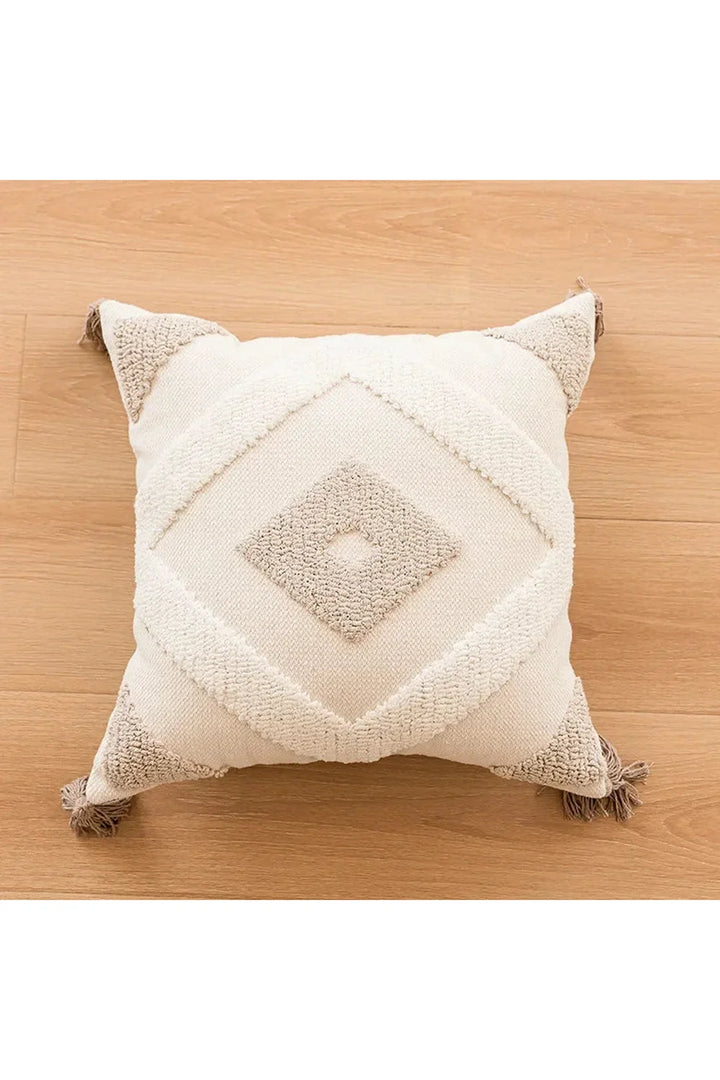 Tufted Beige Cushion Cover | Bowlift