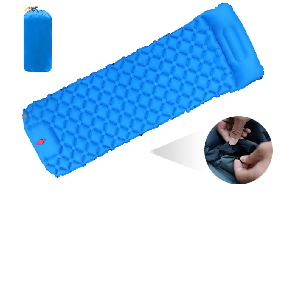 BowLift | Inflatable Camping Sleeping Pad with Built-in Pillow Self-Inflating Air Cushion for Hiking and Outdoor Travel