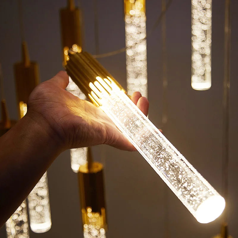 BowLift | Chandelier with crystal pendants