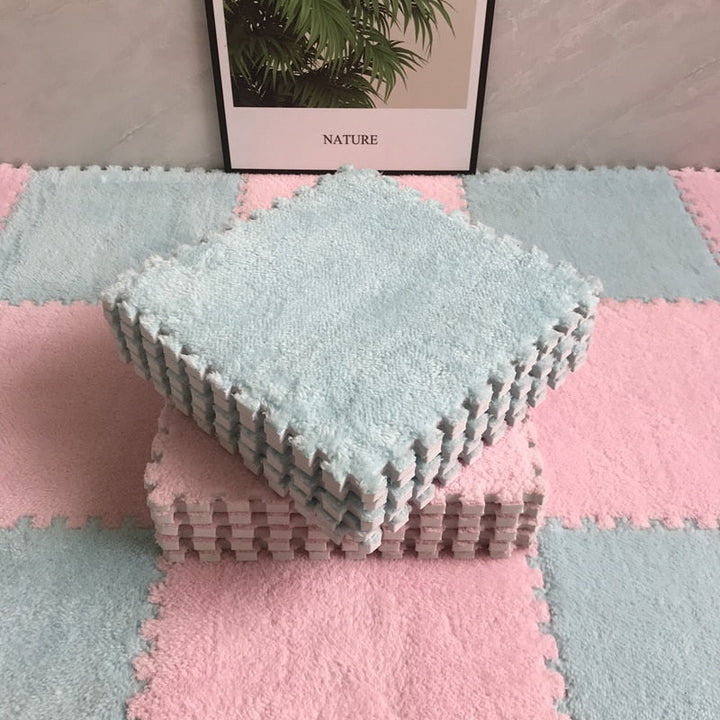 DIY Winter Plush Puzzle Mat | Bowlift