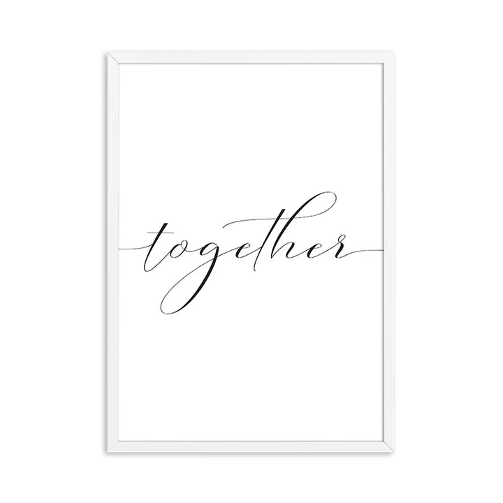 Lovers Quote Wall Art Black White Minimalist Typographic Posters Fine Art Canvas Prints Picture For Bedroom Living Room Art Decor | Bowlift