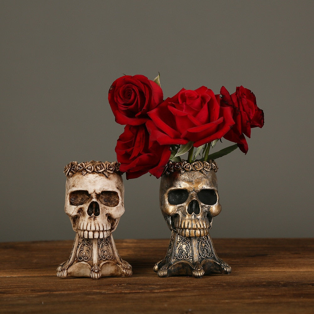BowLift | Resin Skull Flower Pot