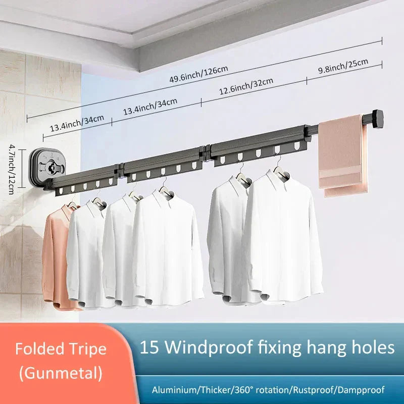 BowLift | WallDry Flex – Foldable Wall-Mounted Clothes Dryer for Space-Saving Laundry