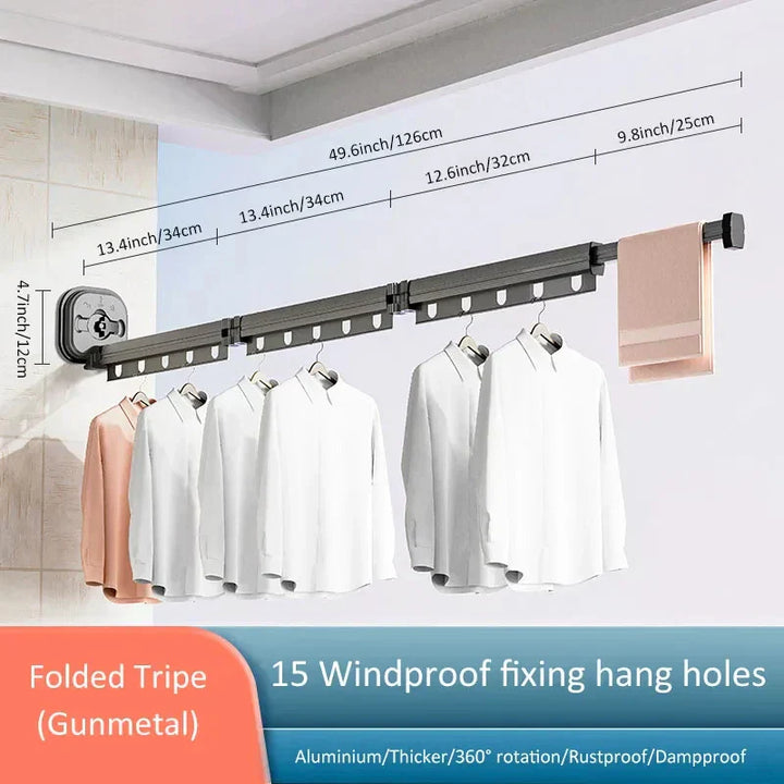 BowLift | WallDry Flex – Foldable Wall-Mounted Clothes Dryer for Space-Saving Laundry
