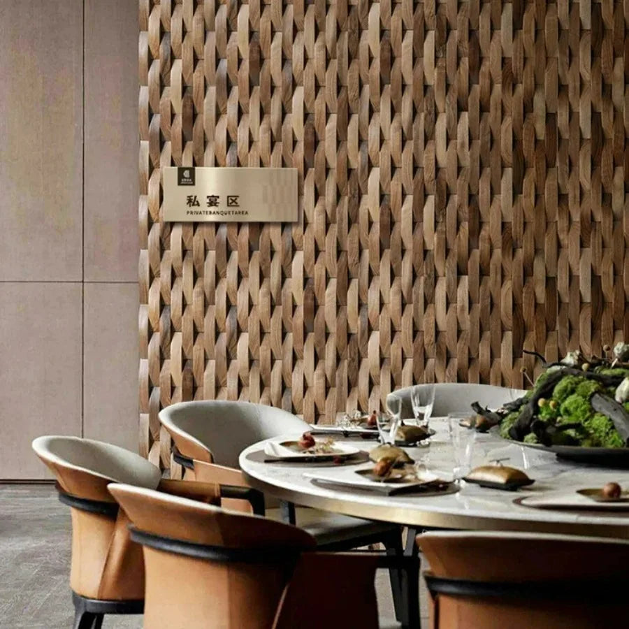 BowLift | 3D Mosaic Wall Panel Solid Wood Acoustic Decor
