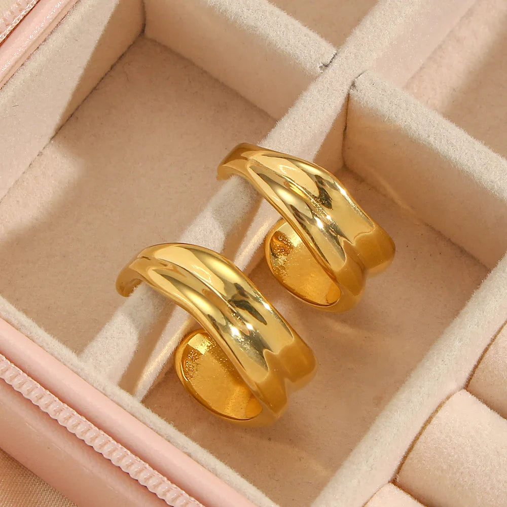 BowLift | Minimal Textured Crevice Earrings