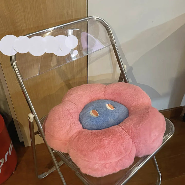 Fluffy Flower Cushion with Eyes | Bowlift