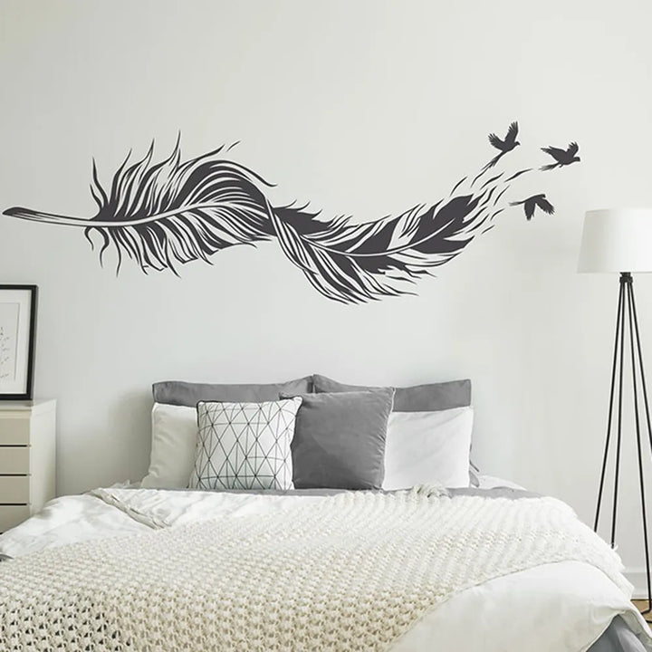 Birds Of A Feather Vinyl Wall Sticker For Bedroom Living Room Removable Peel & Stick Wall Decal For Creative DIY Home Decor | Bowlift