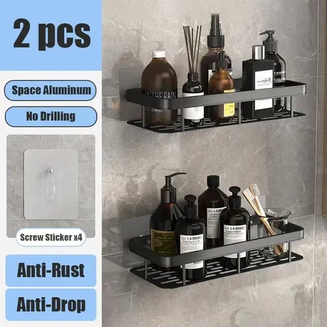 Shower shelf without drilling aluminum | Bowlift