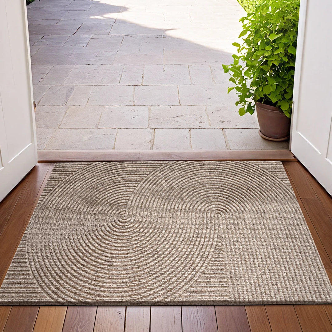 BowLift | 3D Groove Doormat made of Durable Polyester with Anti-Slip for Indoor and Outdoor