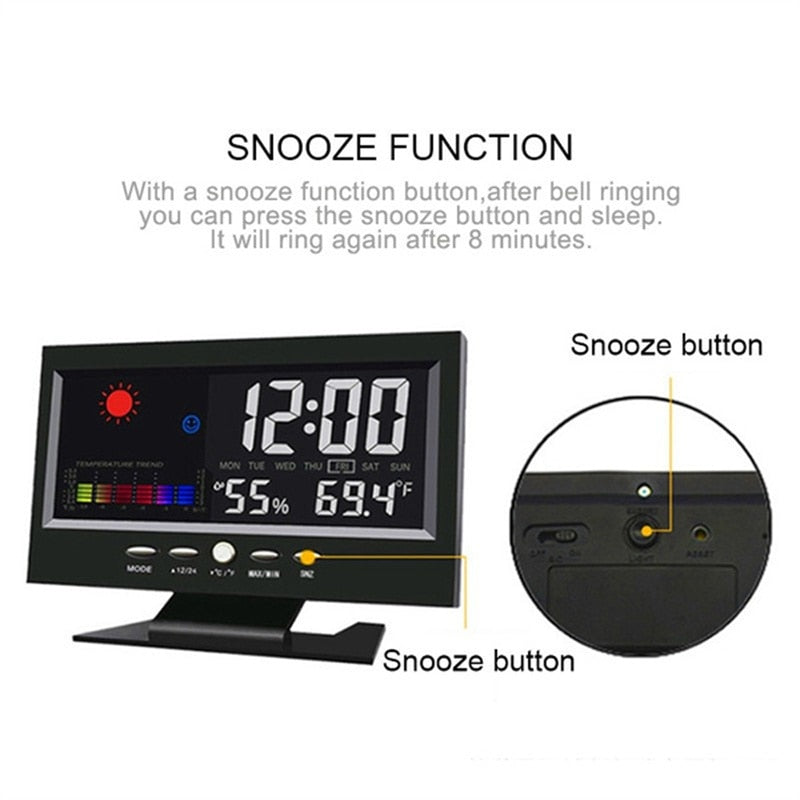 BowLift | Alarm Pro LCD Weather Station Clock