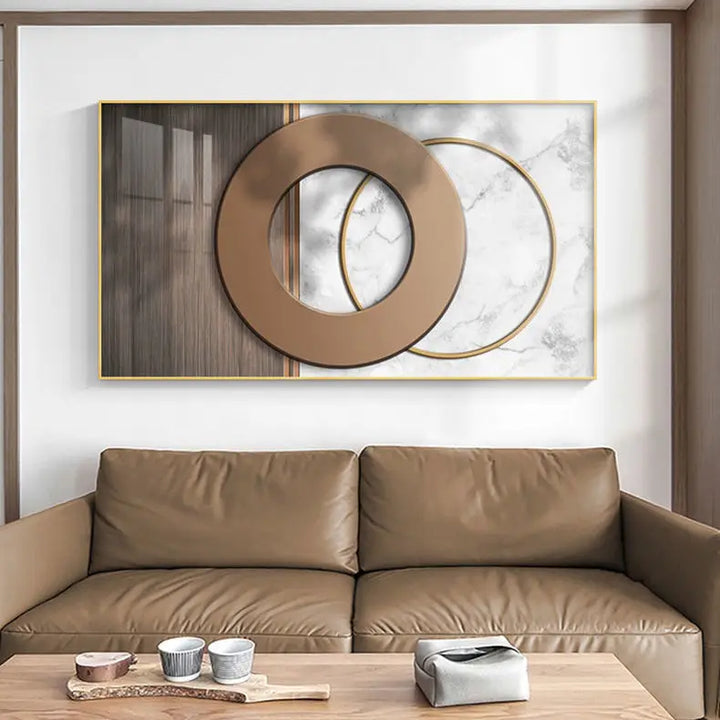 Modern Aesthetics Abstract Sun & Moon Wall Art Fine Art Canvas Prints Pictures For Luxury Loft Living Room Dining Room Lifestyle Art Decor | Bowlift